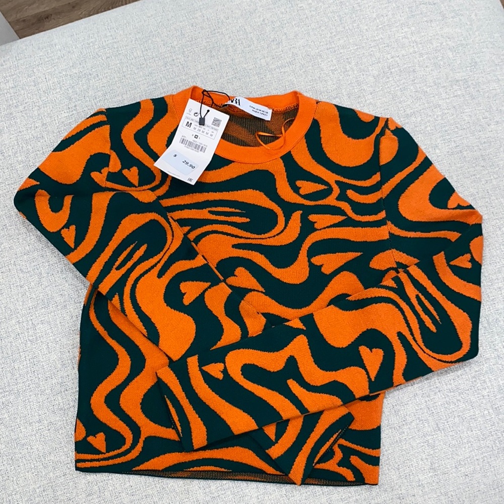 Zara knit long sleeve top